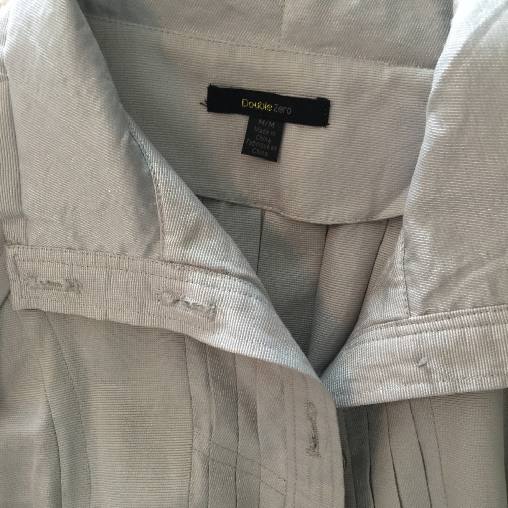  NEW - Gorgeous Silver Trench Coat Dress  - Picture 7 of 7